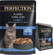 HiLife PERFECTION - Wet Cat Food - Flaked Tuna Loin with Sardine in Jelly - Natural Ingredients Grain Free, 18 x 70 g Pouches