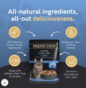 HiLife PERFECTION - Wet Cat Food - Flaked Tuna Loin with Sardine in Jelly - Natural Ingredients Grain Free, 18 x 70 g Pouches