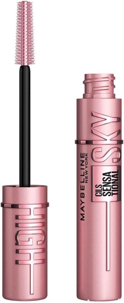 Maybelline New York Lash Sensational Sky High Mascara, Volumising & Lengthening Mascara, Washable Flake-Free Formula Infused with Bamboo Extract & Fibres, 7 ml, Shade: 01, Very Black