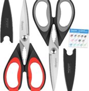 Kitchen Shears, 2-Pack Kitchen Scissors Heavy Duty Meat, Dishwasher Safe Cooking, Multipurpose Stainless Steel Sharp Utility Food for Chicken