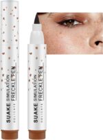 Natural Lifelike Freckle Pen, Easy to Color & Waterproof Freckle Makeup Pen, Soft and Long-lasting Freckles Pen for Effortless Sunkissed Makeup, Light Brown