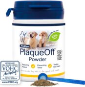 Powder for Dogs & Cats, Tartar & Bad Breath Remover 100% Natural Teeth Cleaner and Plaque Remover 60 g