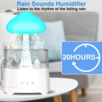 Cloud Humidifier Rain Water Drip Diffuser Humidifier 450ML with Remote Mushroom Lamp Humidifier Rain Sounds Humidifier Air Humidifiers for Bedroom Desk