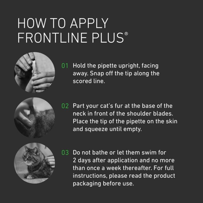 FRONTLINE Plus Flea & Tick for Cats – 3 Pipettes
