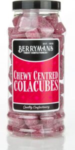 Original Chewy Centred Cola Cubes Boiled Retro Sweets Gift Jar by Berrymans Sweet Shop - Classic Sweets, Traditional Taste.