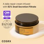 COSRX Advanced Snail 92 All in One Cream Korean Snail Mucin Face Cream & Gel Moisturiser for Dry Sensitive and Anti Aging Skin, Daily Soothing