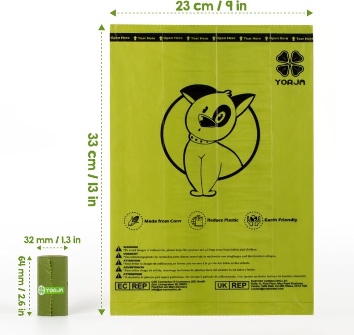 YORJA Dog Poo Bags, 720 Pet Poop Bags, Extra Thick and Strong 100% Leak-Proof Biodegradable Waste Bags