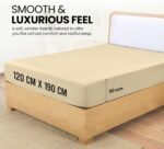 Utopia Bedding Fitted Sheet Small Double / 4ft, Beige - Deep Pocket 12 inch (30 cm) - Easy Care - Soft Brushed Polyester Microfibre Fabric - Shrinkage and Fade Resistant - Bottom Sheet