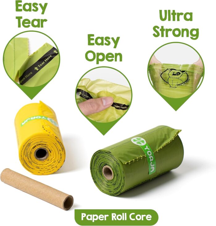 YORJA Dog Poo Bags, 720 Pet Poop Bags, Extra Thick and Strong 100% Leak-Proof Biodegradable Waste Bags