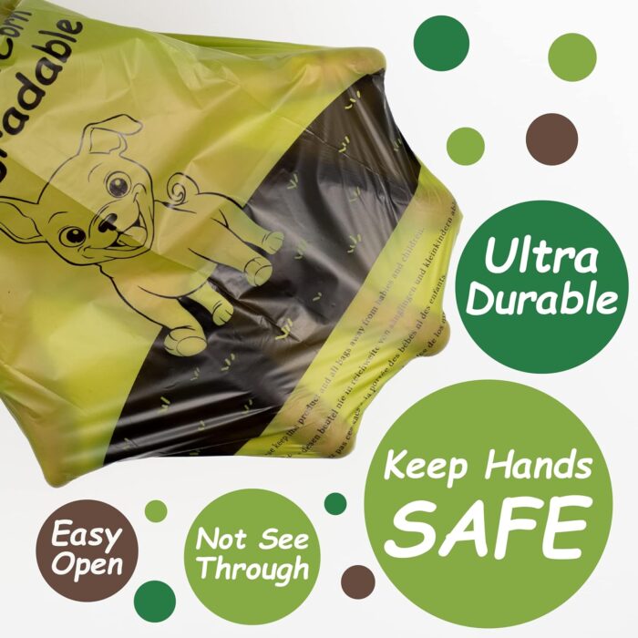 GREENER WALKER Poo Bags for Dog Waste, 540 Poop Bags,Extra Thick Strong 100% Leak Proof Biodegradable Dog Poo Bags (Deep Green)