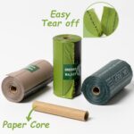 GREENER WALKER Poo Bags for Dog Waste, 540 Poop Bags,Extra Thick Strong 100% Leak Proof Biodegradable Dog Poo Bags (Deep Green)