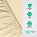 Utopia Bedding Fitted Sheet Small Double / 4ft, Beige - Deep Pocket 12 inch (30 cm) - Easy Care - Soft Brushed Polyester Microfibre Fabric - Shrinkage and Fade Resistant - Bottom Sheet