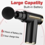 cotsoco Massage Gun Deep Tissue with 4 Massage Heads, Electric Handheld Massagers with 6 Speeds Quiet Mini Massager for Targeted Relaxation of Shoulders, Back & Body, Gift for Men/Women