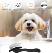 COZYGIFT Dog Slicker Brush for Medium or Long Haired Dogs, Long Pin Slicker Brush for Removes Loose Hair, Tangles and Knots, Best Grooming Tools for Small...