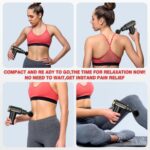 cotsoco Massage Gun Deep Tissue with 4 Massage Heads, Electric Handheld Massagers with 6 Speeds Quiet Mini Massager for Targeted Relaxation of Shoulders, Back & Body, Gift for Men/Women