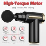 cotsoco Massage Gun Deep Tissue with 4 Massage Heads, Electric Handheld Massagers with 6 Speeds Quiet Mini Massager for Targeted Relaxation of Shoulders, Back & Body, Gift for Men/Women