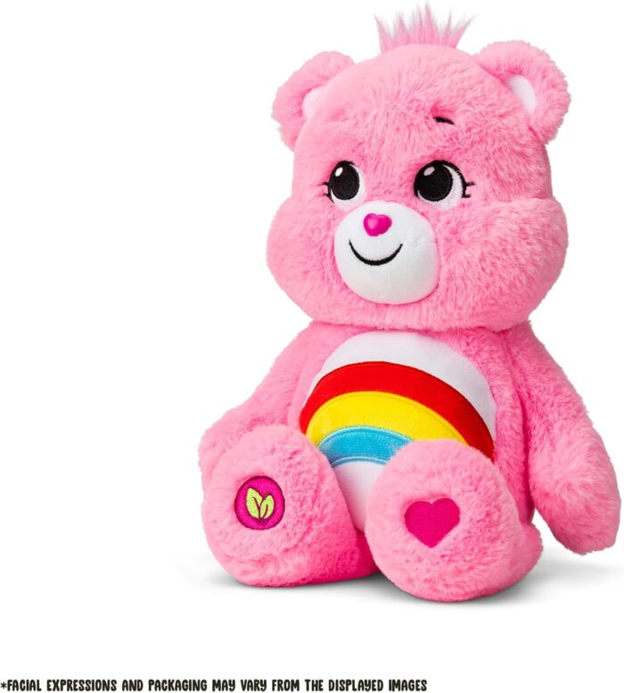 Care Bears | Cheer Bear 35cm Medium Plush | Collectable Cute Plush Toy, Cuddly Toys for Children, Soft Toys for Girls and Boys, Cute Teddies Suitable for Girls and Boys Ages 4+ | Basic Fun 22061