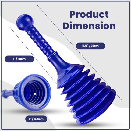 Sink & Toilet Plunger – Heavy Duty, Blue.