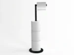 Free-Standing Toilet Roll Holder – Stainless Steel, Black