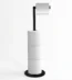 Free-Standing Toilet Roll Holder – Stainless Steel, Black