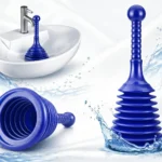 Toilet Plunger for Drains & Sinks High Pressure PVC Drain Unblocker Tool, Blue Plunger, Grey Plunger, Black Plunger