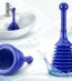 Toilet Plunger for Drains & Sinks High Pressure PVC Drain Unblocker Tool, Blue Plunger, Grey Plunger, Black Plunger