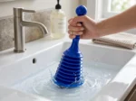 Toilet Plunger for Drains & Sinks High Pressure PVC Drain Unblocker Tool, Blue Plunger, Grey Plunger, Black Plunger - Image 4