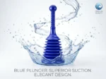 Toilet Plunger for Drains & Sinks High Pressure PVC Drain Unblocker Tool, Blue Plunger, Grey Plunger, Black Plunger - Image 2