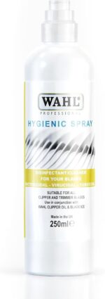 Wahl Hygienic Clipper Spray, Suitable for All Clipper and Trimmer Blades, Cleaning Sprays, Disinfectant Cleaner, Prolong Clippers and Trimmer Use, Clean Blades