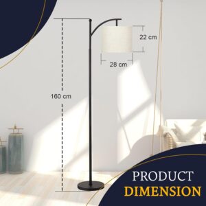 Stable base black floor lamp for safe indoor use