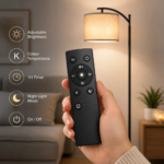Arc floor lamp remote control with dimmer and timer features