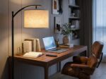 Arc Floor Lamp for Living Room with LED Smart Bulb, 3 Light Modes, Remote Control & Rotatable Linen Shade, Black Standing Floor Lamp - Image 4