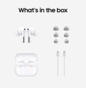 Samsung Galaxy Buds 3 Pro AI True Wireless Bluetooth Earbuds, White (2 Years Warranty)