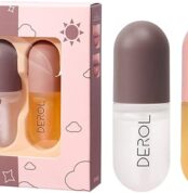 2 Pcs Lip Plumper Set Natural Makeup Plumping Lip Gloss Lip Care Serum Kit For Derol Lip Plumper Lip For Fuller Hydrated Beauty Lips (Set A)