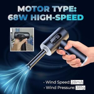 Cordless Electric Air Duster 68W – High-Speed Reusable.