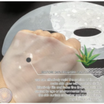 Bio-collagen hydrogel face mask turning transparent after 3–4 hours as skin absorbs active ingredients, UK