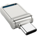 USB C flash drive close up product photo on white background