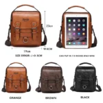 JEEP BULUO Multi-function Business Handbags Men New Man's Shoulder Bag Large Capacity Leather Messenger Bag Crossbody Big Brand - Image 2