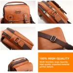 JEEP BULUO Multi-function Business Handbags Men New Man's Shoulder Bag Large Capacity Leather Messenger Bag Crossbody Big Brand - Image 5