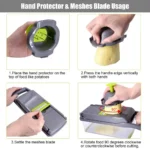 Vegetable Chopper Multifunctional Grater Cutter Kitchen Accessories Manual Fruit Slicer Potatos Shredders Cheese Onions Slicers - Image 3